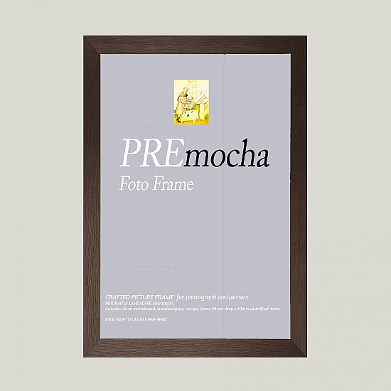 Mocha - Picture Photo Frame. Faux Ramin